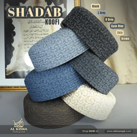 Shadab Premium Embroidered Koofi Cap – Soft Prayer Cap | Multiple Colors Available